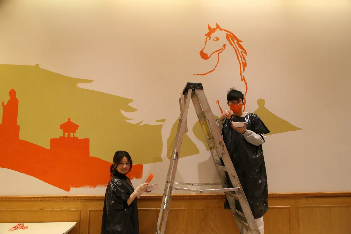 Fo Guang University Interns Turn Temple Wall into Lunar New Year Highlight at Fo Guang Shan Toronto
